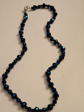 Sparkling Teal Faceted Bead Necklace - Women Jewelry